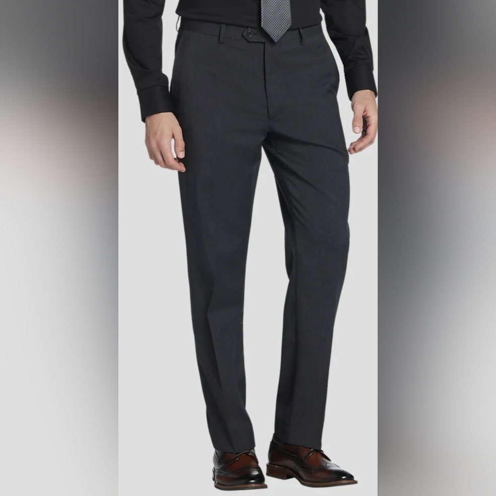 Pronto Uomo Charcoal Wool Blend Modern Fit Suit Pants- Size 32W x 30L NWOT